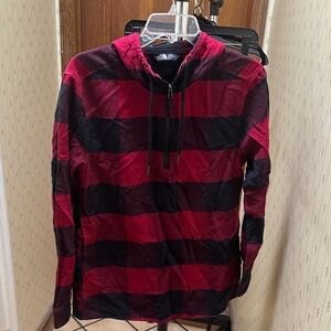 The North Face Red and Black Checkered Jacket